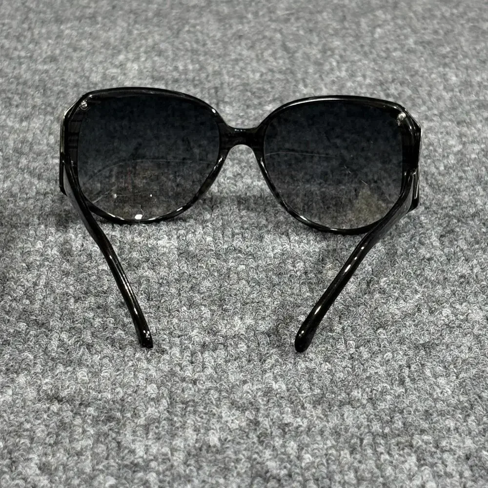 Rocco Originals Sunglasses Womens Black Oversized Geometric Gradient Gray UV